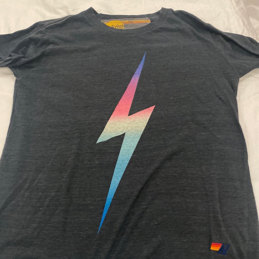 T-shirt with lightning bolt